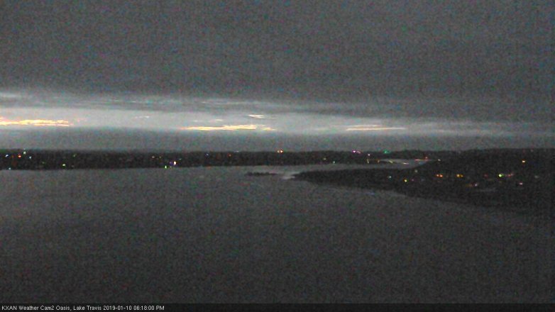 Lake Travis webcam, January 10, 2019 5:20 PM CT