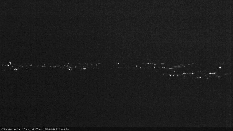 Lake Travis webcam, January 10, 2019 6:25 PM CT
