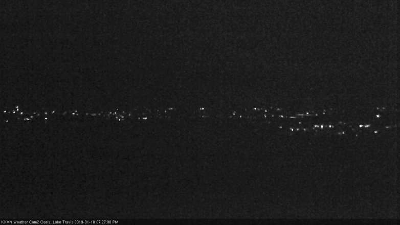 Lake Travis webcam, January 10, 2019 6:30 PM CT