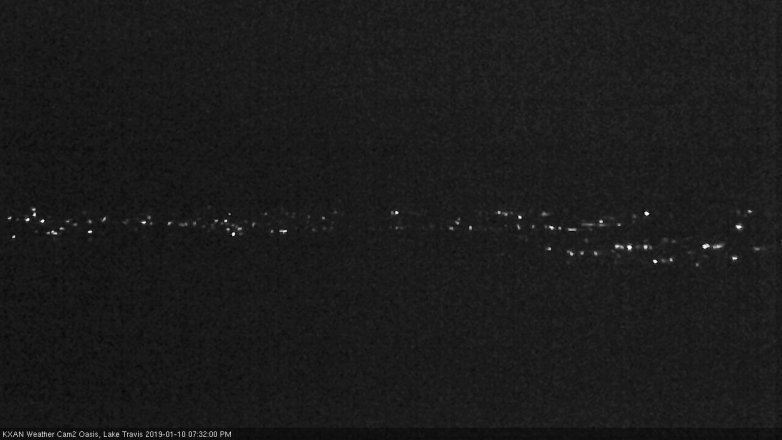 Lake Travis webcam, January 10, 2019 6:35 PM CT