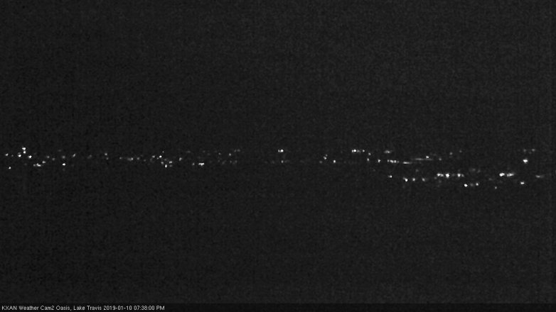Lake Travis webcam, January 10, 2019 6:40 PM CT