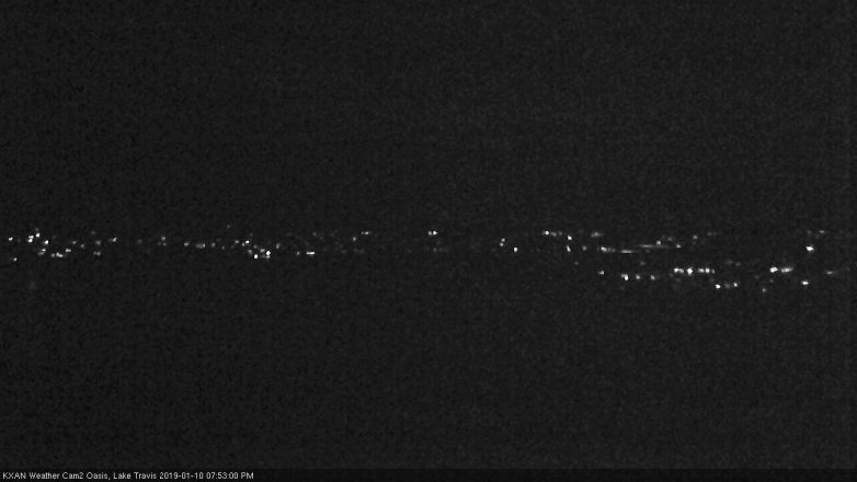 Lake Travis webcam, January 10, 2019 6:55 PM CT