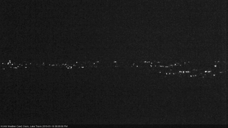 Lake Travis webcam, January 10, 2019 7:10 PM CT