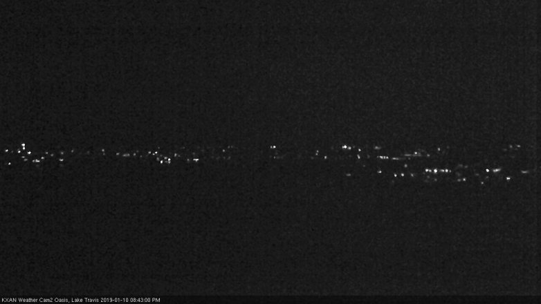 Lake Travis webcam, January 10, 2019 7:45 PM CT