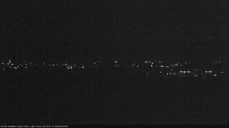 Lake Travis webcam, January 10, 2019 7:55 PM CT