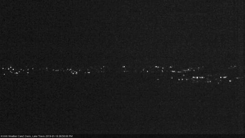 Lake Travis webcam, January 10, 2019 8:00 PM CT