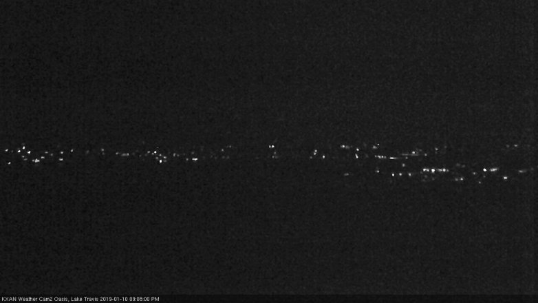 Lake Travis webcam, January 10, 2019 8:10 PM CT