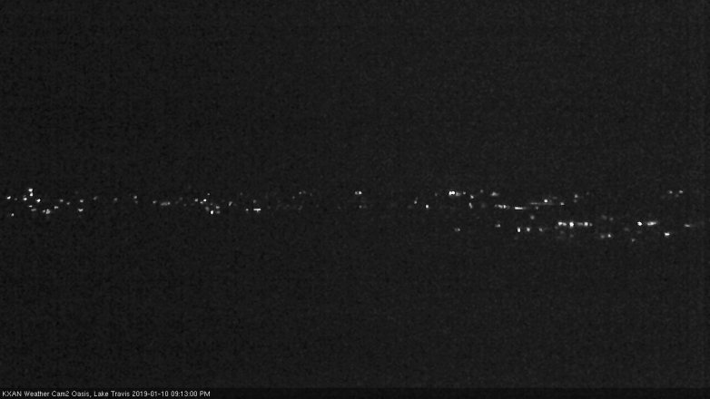 Lake Travis webcam, January 10, 2019 8:15 PM CT