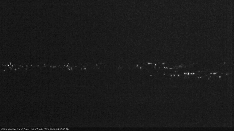 Lake Travis webcam, January 10, 2019 8:35 PM CT