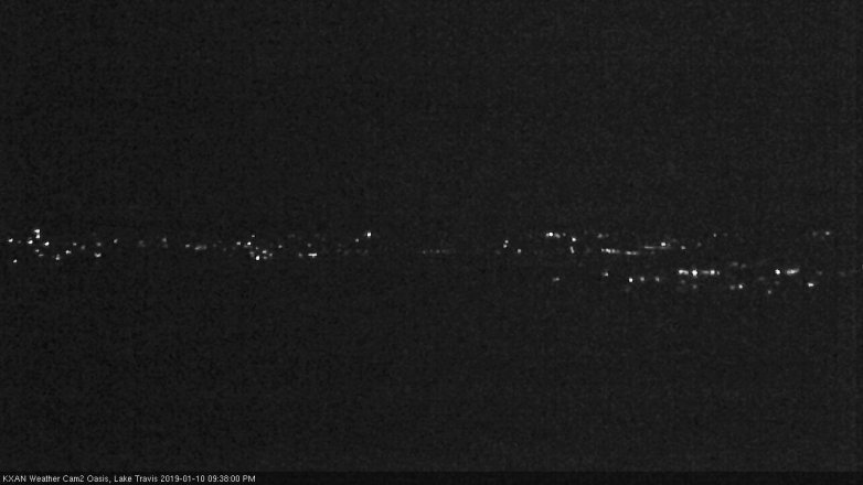 Lake Travis webcam, January 10, 2019 8:40 PM CT