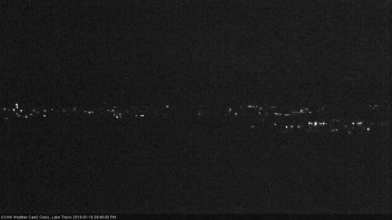 Lake Travis webcam, January 10, 2019 8:50 PM CT