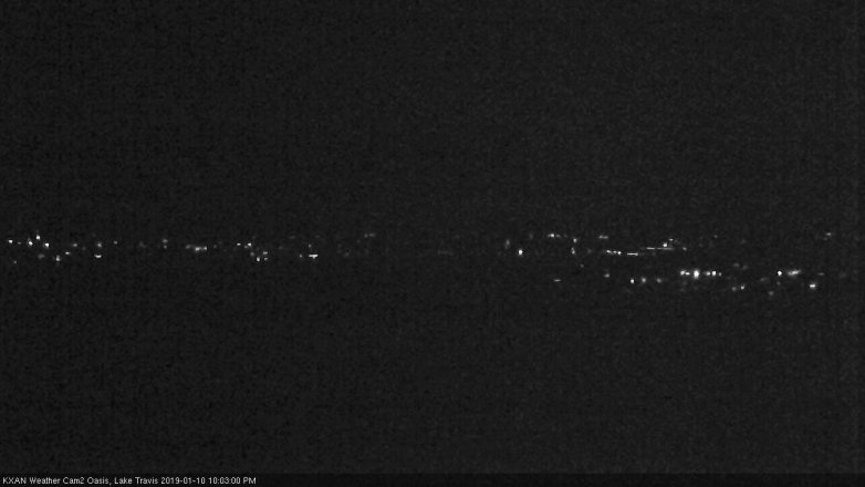 Lake Travis webcam, January 10, 2019 9:05 PM CT