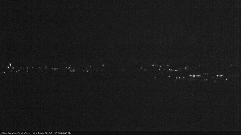 Lake Travis webcam, January 10, 2019 9:10 PM CT