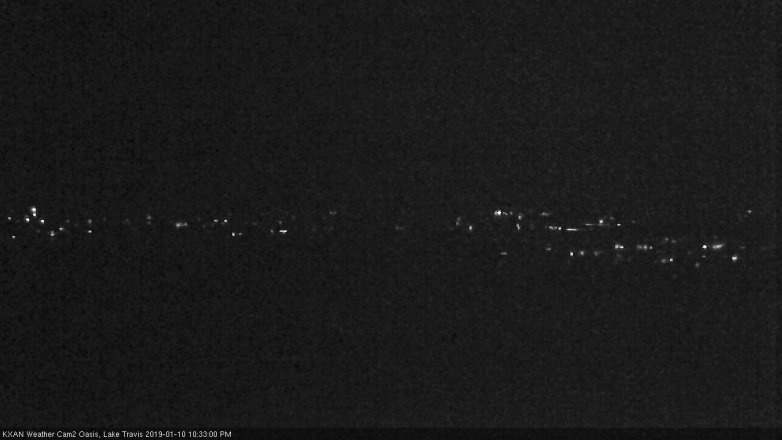 Lake Travis webcam, January 10, 2019 9:35 PM CT