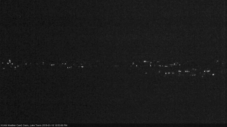 Lake Travis webcam, January 10, 2019 9:55 PM CT