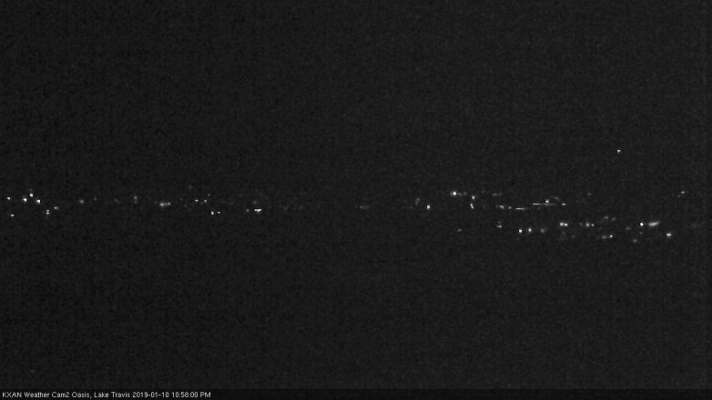 Lake Travis webcam, January 10, 2019 10:00 PM CT
