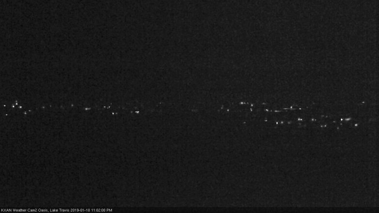Lake Travis webcam, January 10, 2019 10:05 PM CT