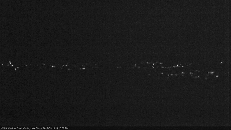 Lake Travis webcam, January 10, 2019 10:20 PM CT