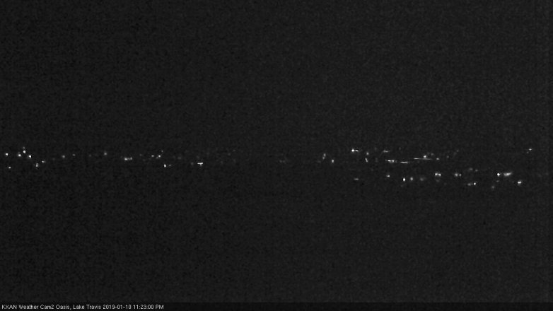 Lake Travis webcam, January 10, 2019 10:25 PM CT