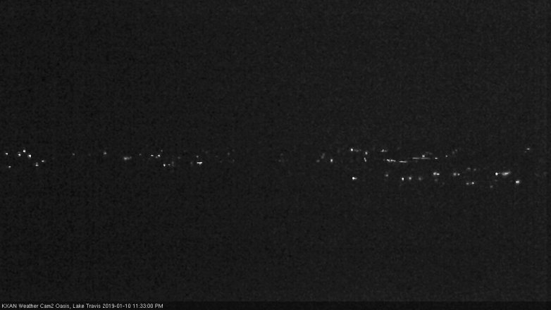 Lake Travis webcam, January 10, 2019 10:35 PM CT