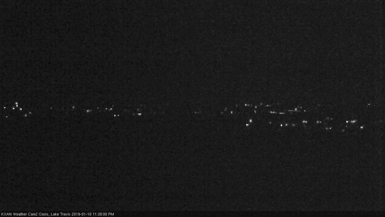 Lake Travis webcam, January 10, 2019 10:40 PM CT