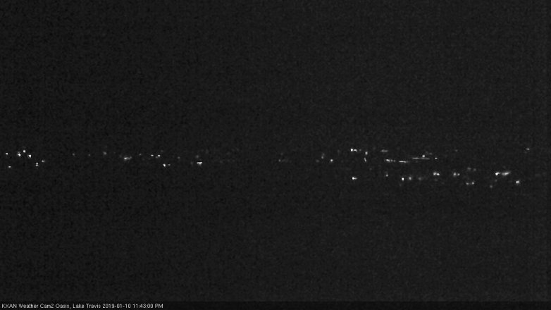 Lake Travis webcam, January 10, 2019 10:45 PM CT