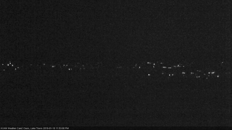 Lake Travis webcam, January 10, 2019 10:55 PM CT