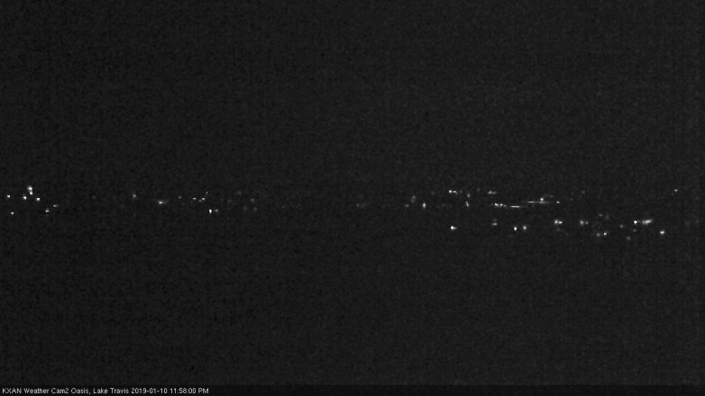Lake Travis webcam, January 10, 2019 11:00 PM CT