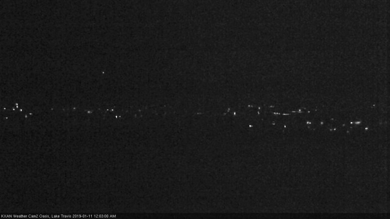 Lake Travis webcam, January 10, 2019 11:05 PM CT