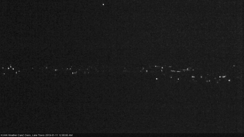 Lake Travis webcam, January 10, 2019 11:10 PM CT