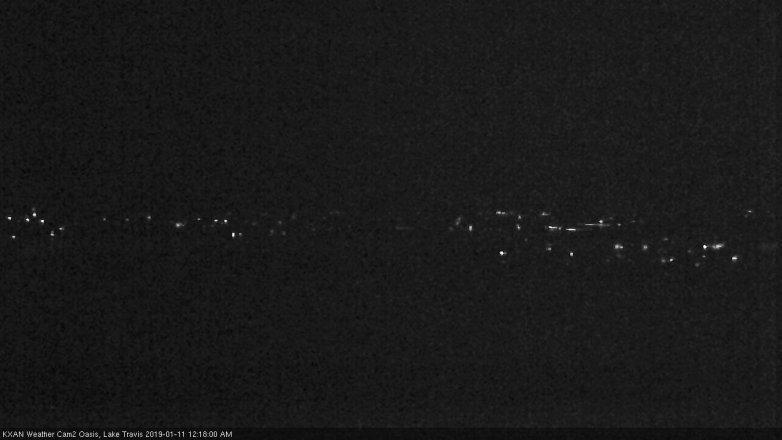 Lake Travis webcam, January 10, 2019 11:20 PM CT
