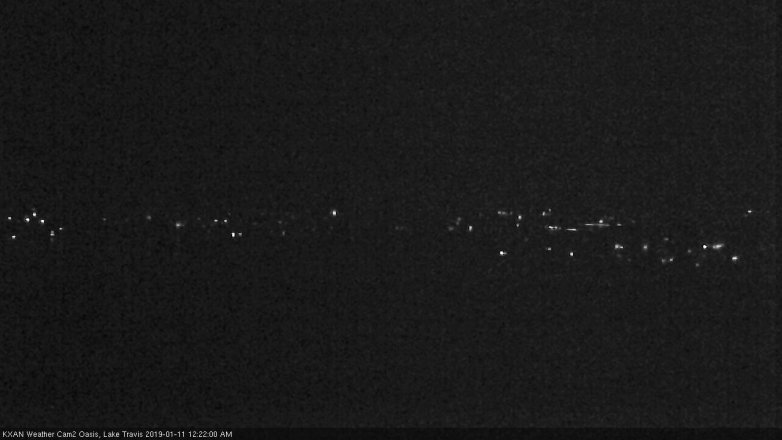 Lake Travis webcam, January 10, 2019 11:25 PM CT
