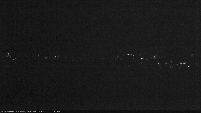 Lake Travis webcam, January 10, 2019 11:45 PM CT