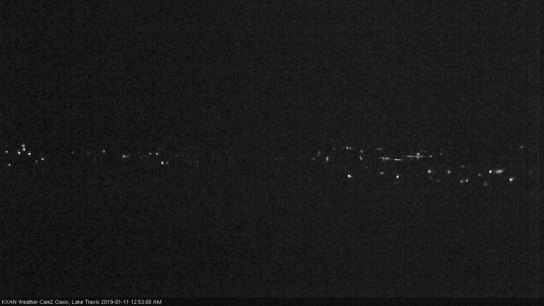 Lake Travis webcam, January 10, 2019 11:55 PM CT