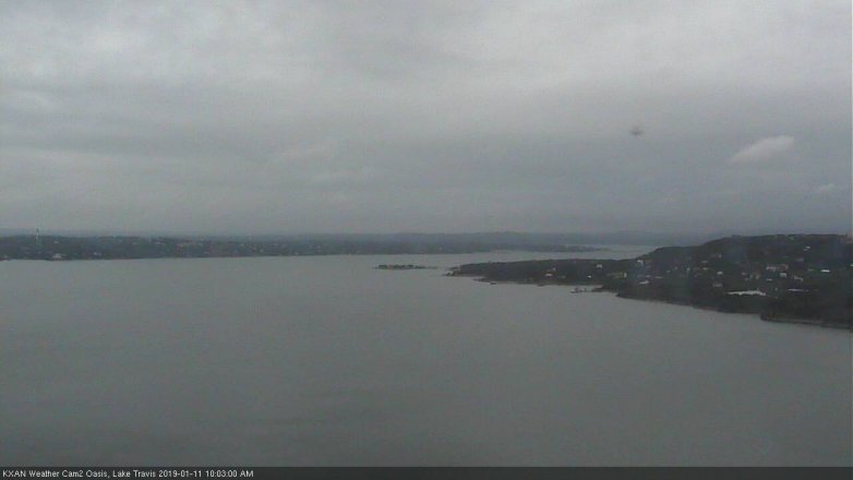 Lake Travis webcam, January 11, 2019 9:05 AM CT