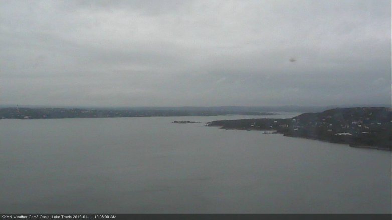 Lake Travis webcam, January 11, 2019 9:10 AM CT