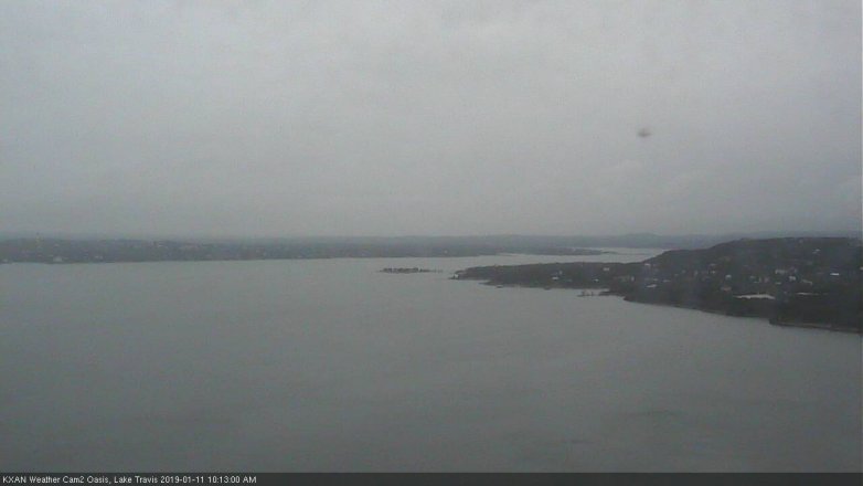 Lake Travis webcam, January 11, 2019 9:15 AM CT