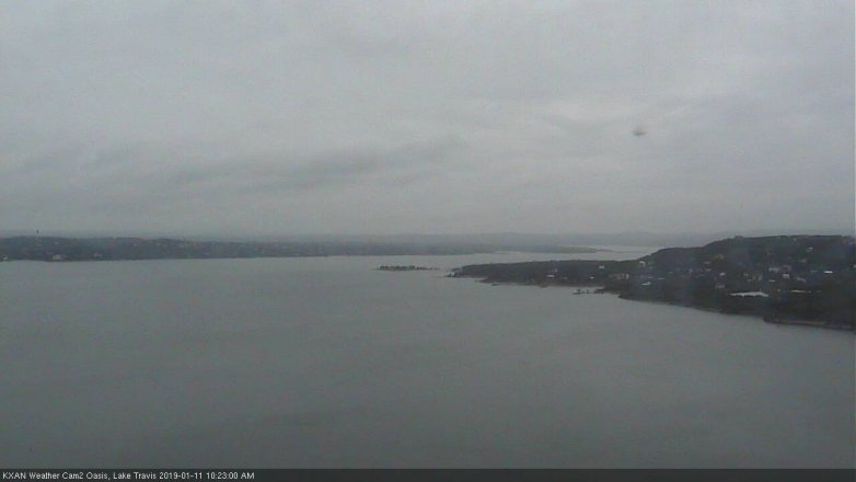 Lake Travis webcam, January 11, 2019 9:25 AM CT