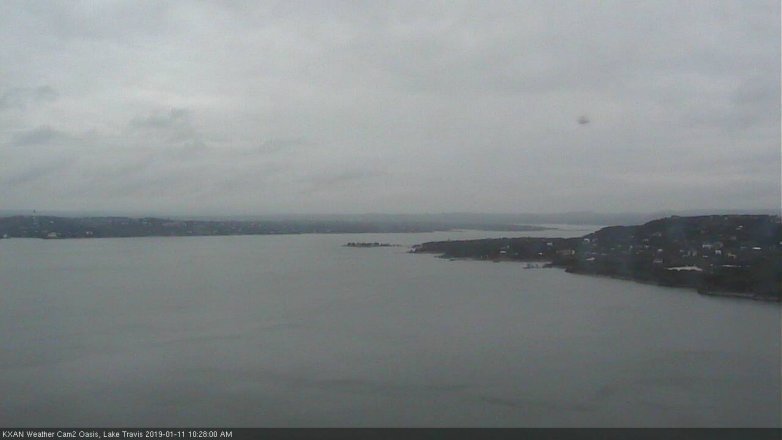 Lake Travis webcam, January 11, 2019 9:30 AM CT