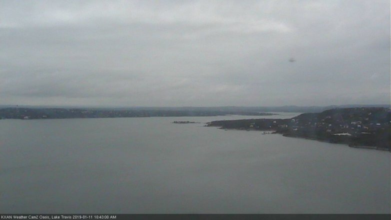 Lake Travis webcam, January 11, 2019 9:45 AM CT