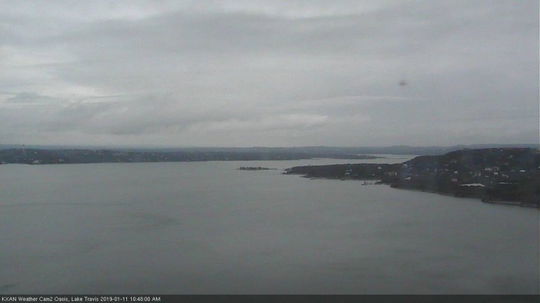 Lake Travis webcam, January 11, 2019 9:50 AM CT