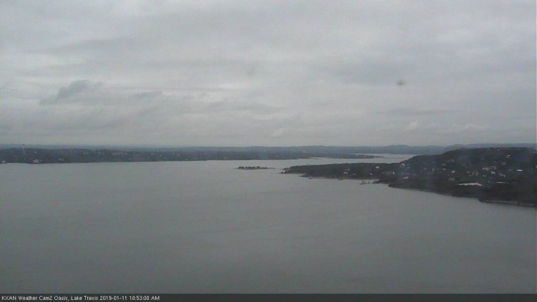 Lake Travis webcam, January 11, 2019 9:55 AM CT