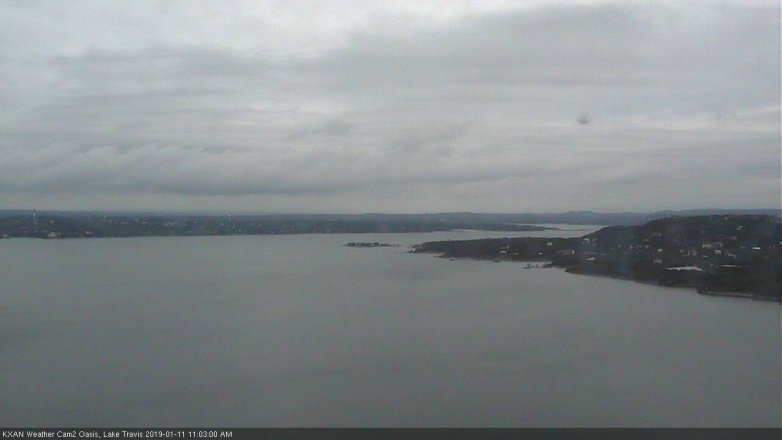 Lake Travis webcam, January 11, 2019 10:05 AM CT
