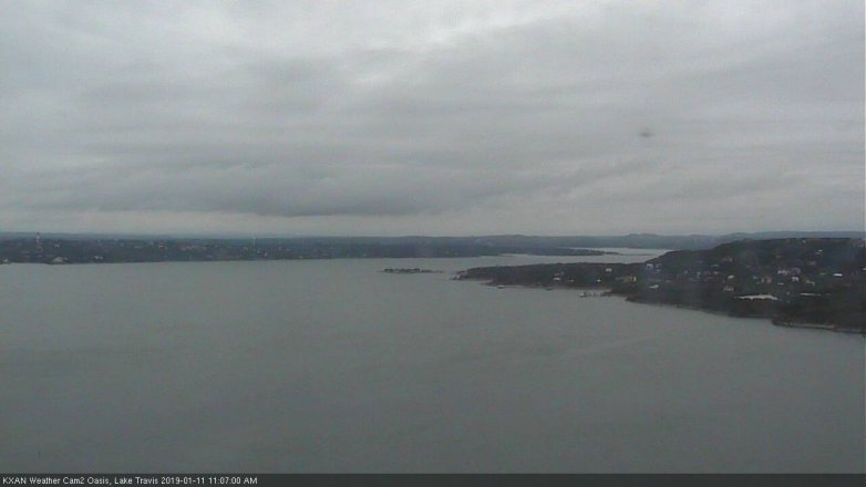 Lake Travis webcam, January 11, 2019 10:10 AM CT