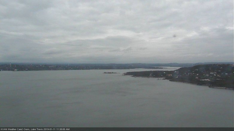 Lake Travis webcam, January 11, 2019 10:40 AM CT