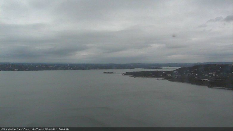 Lake Travis webcam, January 11, 2019 11:00 AM CT