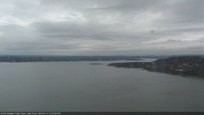 Lake Travis webcam, January 11, 2019 11:10 AM CT
