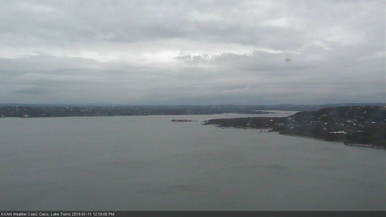 Lake Travis webcam, January 11, 2019 11:20 AM CT