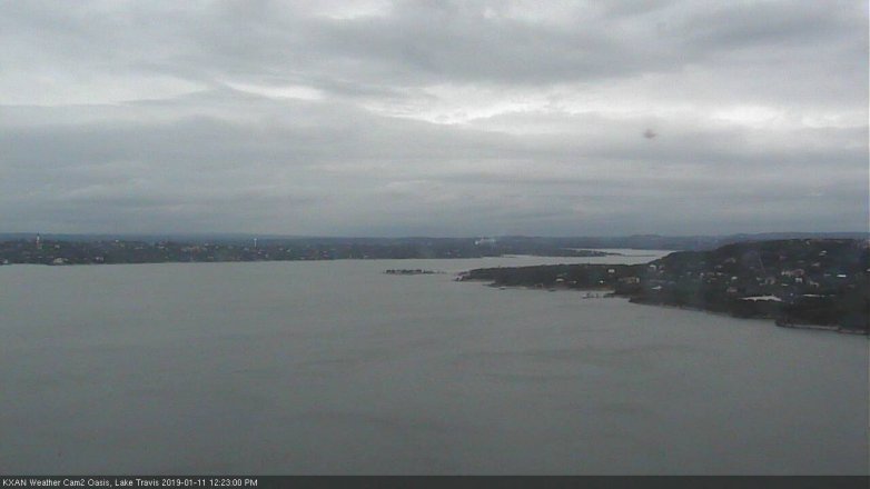Lake Travis webcam, January 11, 2019 11:25 AM CT