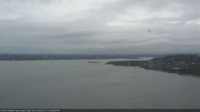 Lake Travis webcam, January 11, 2019 11:30 AM CT